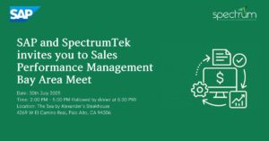 SAP and SpectrumTek  invites you to Sales Performance Management Bay Area Summit